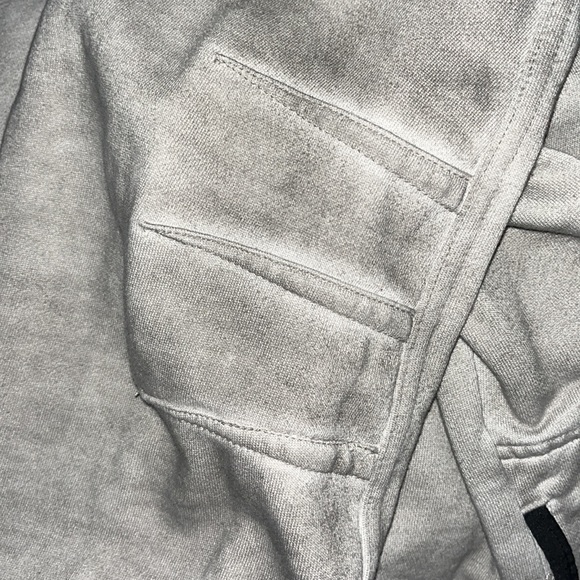 WORN ONCE Urban Outfitters Utility Hoodie Sweatshirt Grey Overdye Scuba Hood - Picture 2 of 3